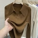 thumbnail image 5 of Suéter de mujer Otoño Invierno 2023 Nueva moda Jersey Cuello cuadrado Suéteres de manga larga Jersey Prendas de punto gruesas Suéteres suaves, 5 of 5