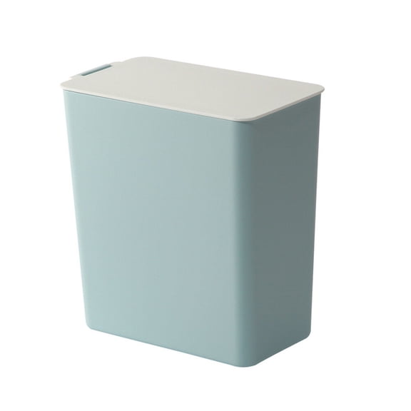 GOOHOCHY Mini Garbage Cans Blue PP for Home and Office Use 8.7*6.1in 1Pack
