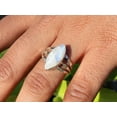 thumbnail image 5 of Heaven Crafts Marquise Shape Moonstone Ring 925 Sterling Silver Boho Statement Ring For Women, 5 of 6