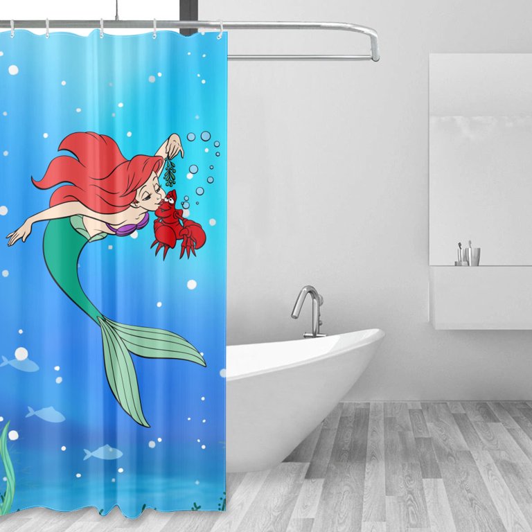 Shower Curtain M-150*180cm The Little Mermaid Bathroom Decor Ariel