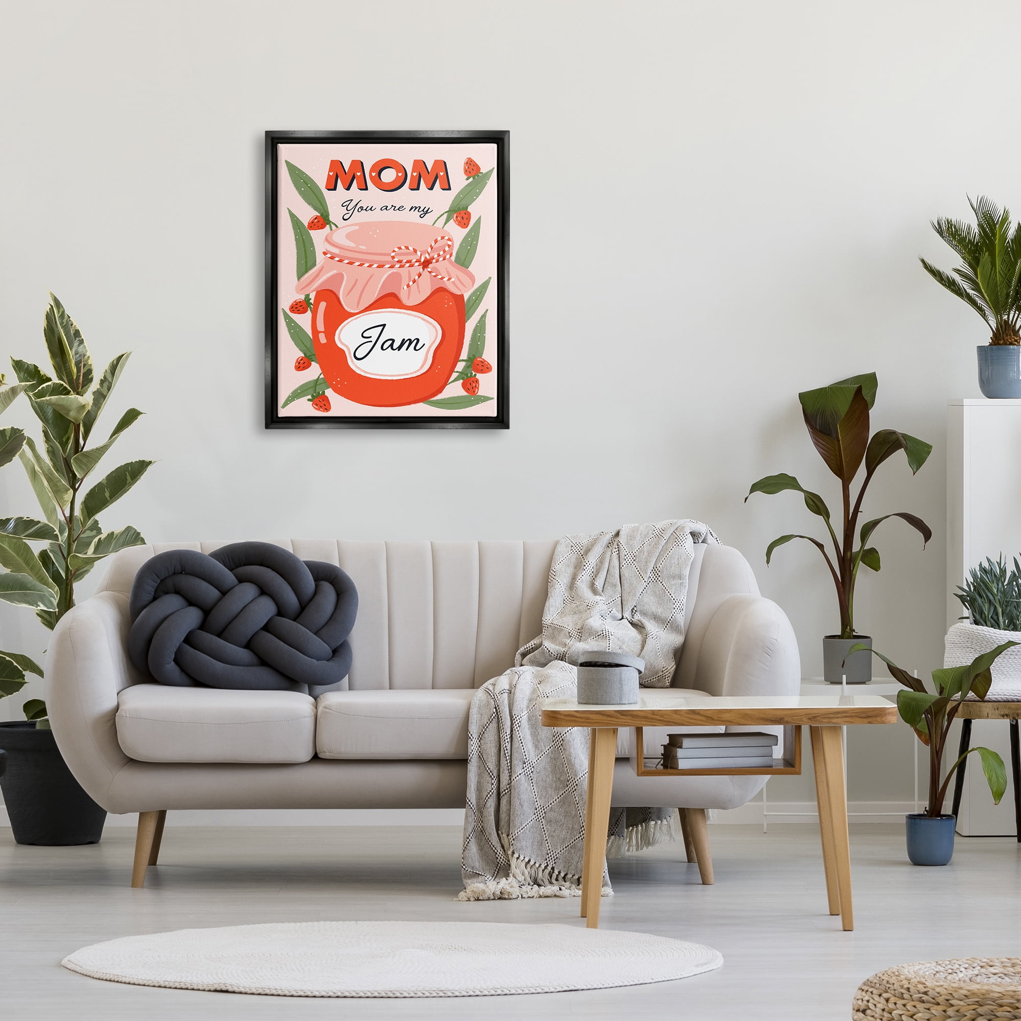 Stupell Industries You Are My Jam Mother's Day Holiday Painting Black Floater Framed Art Print Wall Art