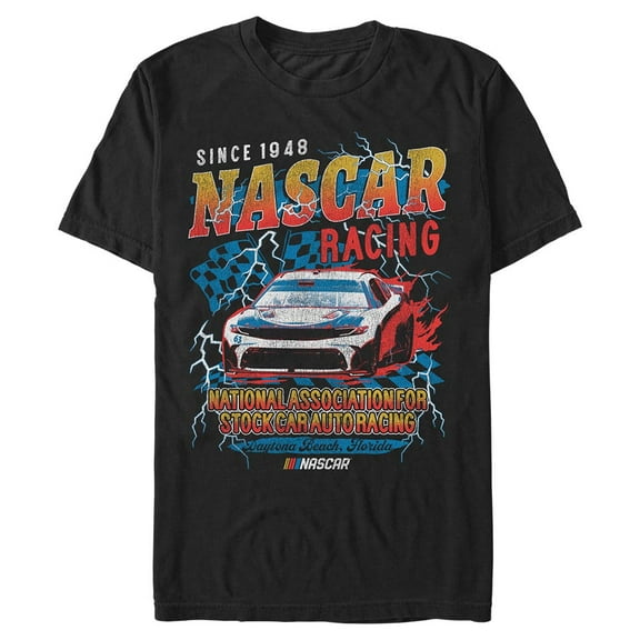 Men's Mad Engine Black NASCAR Shock Racer Graphic T-Shirt