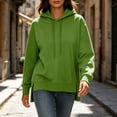 thumbnail image 2 of Yutgune Womens Hoodies Oversized Hoodies For Women Side Split Hem Long Sleeve Casual Sweatshirt, 2 of 9