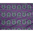 thumbnail image 4 of oneOone Polyester Lycra Fabric Floral & Paisley Block Printed Craft Fabric BTY 56 Inch Wide, 4 of 4