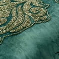thumbnail image 2 of Teal Blue 12"x20" (30x50 cm) Lumbar Throw Pillow Covers, Velvet Damask & Beaded Pillow Cover Couch, Damask Pattern Modern Style - Enchanted Damask, 2 of 3