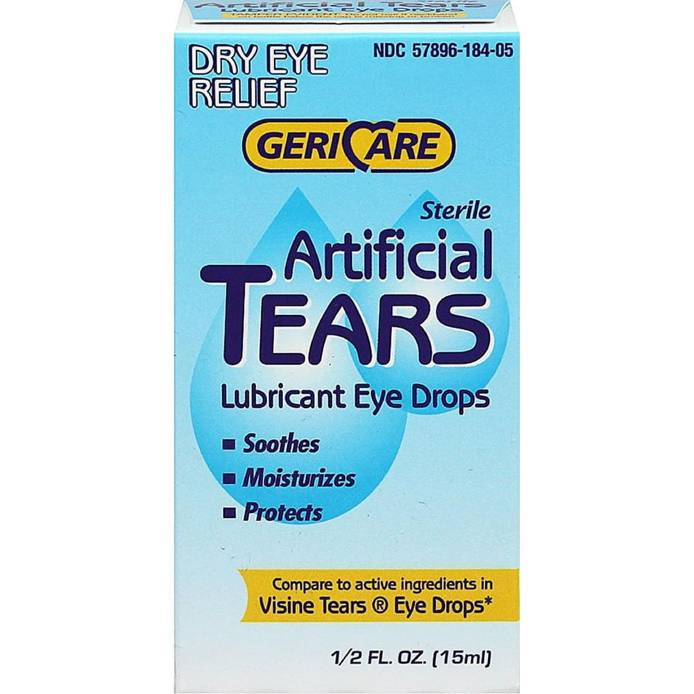 Gericare Artificial Tears Lubricant Eye Drops, 15 mL Per Bottle (9 Pack
