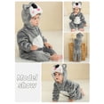 thumbnail image 4 of MICHLEY Unisex Baby Flannel Hooded Romper Animal Ears Costume Warm Jumpsuit for Autumn Winter, 4 of 8