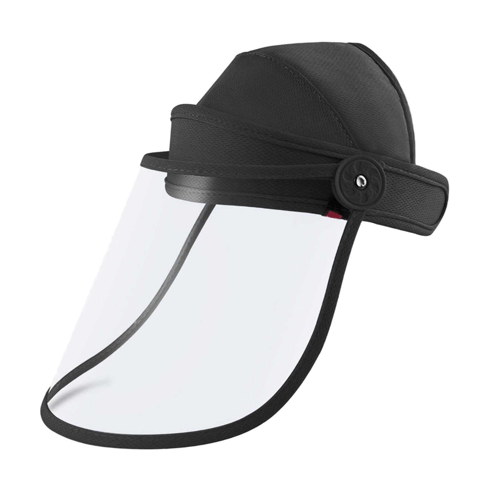koolsoo Face Cover Face Reusable Women Men Clear Visor Full Face Guard for Weeds Whacking Kitchen Cycling Working Black