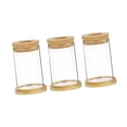 thumbnail image 5 of TISHITA 3 Pieces Glass Vases,Plant Terrarium,Stable Hydroponic Plants,Clear Flower Pots,Propagation Planter for Desk Restaurant Decor dark brown, 5 of 8