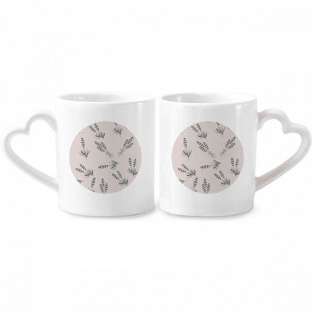 

Blue Lavender Bowknot Flower Couple Porcelain Mug Set Cerac Lover Cup Heart Handle