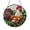 Acrylic 3.5 Inch, variant on Rooster Stained Glass Panel with Bold Colors and Greenery, Vibrant Farmhouse Circular Window Decor