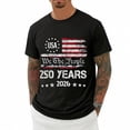 thumbnail image 4 of 250 Anniversary Usa Shirt Mens Shirts Short Sleeve Vintage 250 Years American 1776-2026 250th Birthday Usa T-Shirt Big & Tall Casual Stylish America Pullover Activewear, 4 of 5