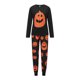 thumbnail image 3 of Pijamas familiares a juego para Halloween, peleles para bebé/ropa para perro/camisetas de manga larga y pantalones con estampado de calabaza., 3 of 7