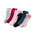 thumbnail image 5 of Liacowi Kids Baby Girls Socks Solid Color Cotton Socks Cute Breathable Long Tube Socks, 5 of 5