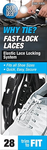 Shoe Gear No Tie Elastic Lock Laces Black