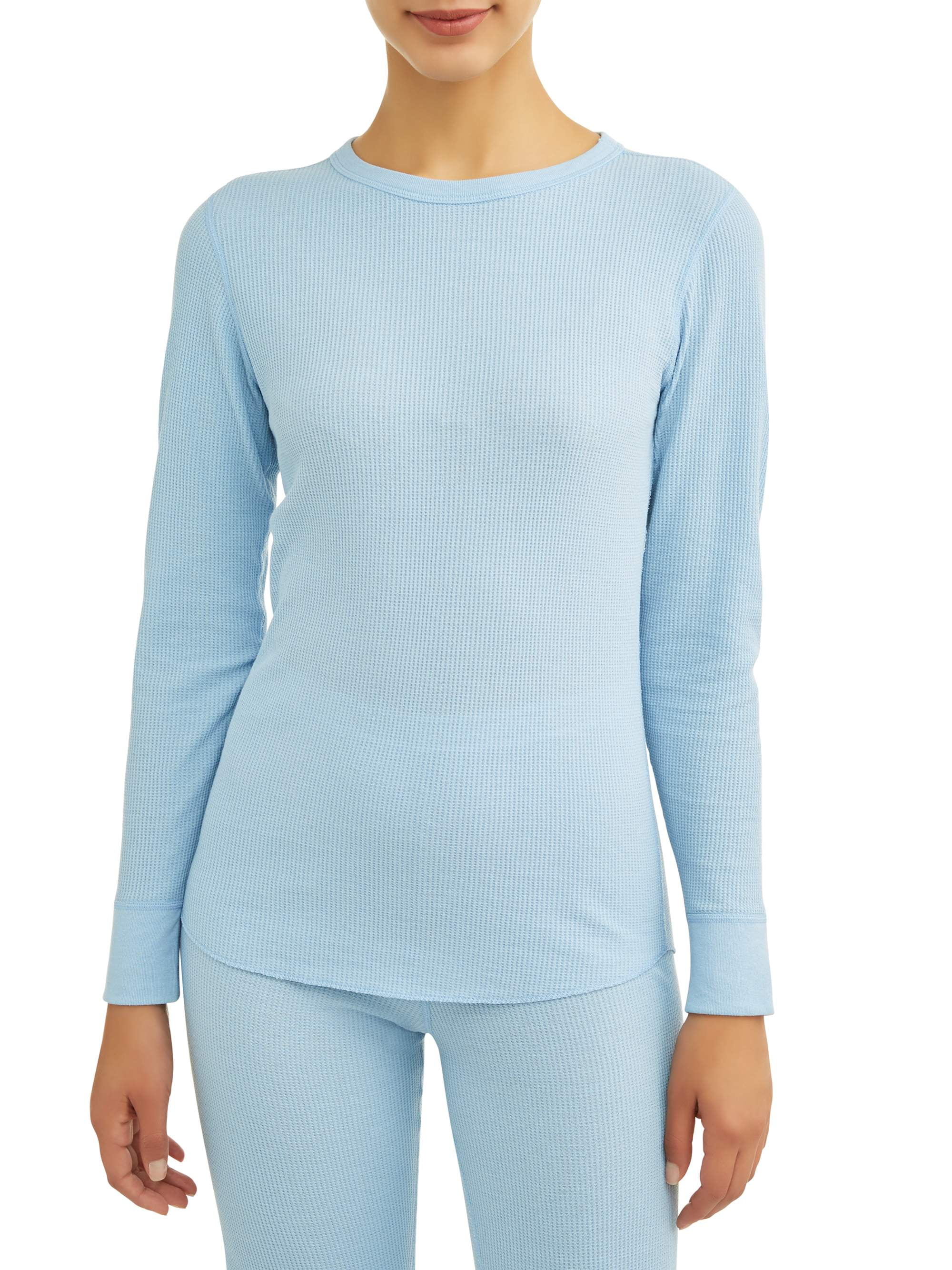 Hanes Women's XTemp Thermal Waffle Crew Top with FreshIQ