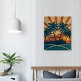 thumbnail image 4 of BCIIG Sunset Palm Trees Aesthetic Poster & Print Wall Art Painting for Home Office Decor - Canvas Living Room Bedroom Wall Decor 16x20 in, 4 of 5