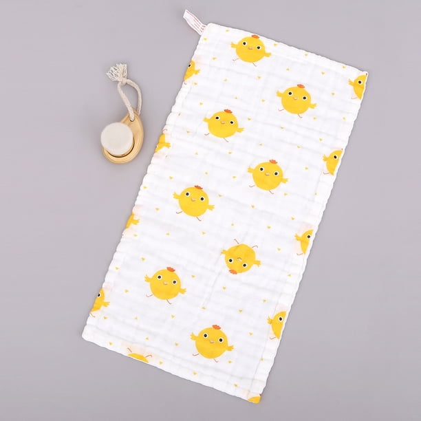 Toalla para niños, toalla cuadrada de algodón de seis capas, toalla de lavado de gasa de seis capas, toalla para niños de algodón lavado, toalla con boca de agua estampada