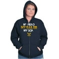 thumbnail image 3 of US Navy Logo My Son Hero Sailor Unisex Plus Size Zip Hoodie Brisco Brands 2X, 3 of 5