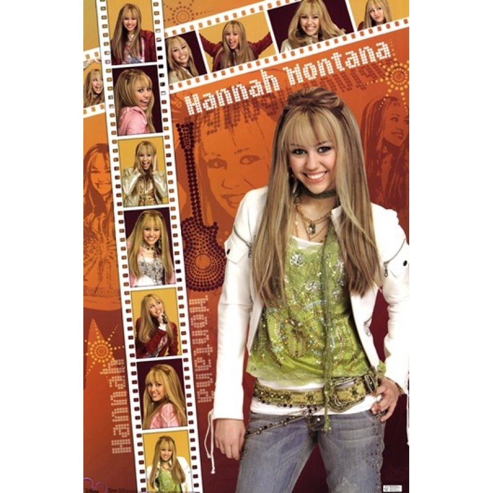 Hannah Montana Film Strip Laminated Poster Print (22 x 34) Walmart