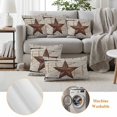 thumbnail image 6 of Texas Star Vintage Outdoor Waterproof Pillow Covers, Retro Brown Berry Wooden Decorative Rectangle Throw Pillowcase Sofa Cushion Sham for Patio/Couch/Chair, 20"x12" 2 Pack, 6 of 8
