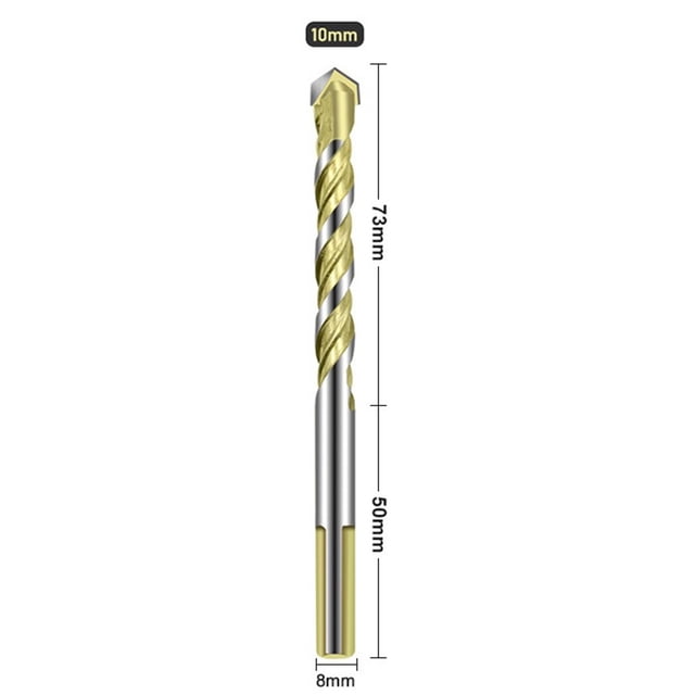 1pc 5/6/8/10/12mm Multifunctional Drill Bit for Ceramic Tile Wood Metal Concrete 10mm