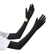 Ice Silk Sunscreen Sleeves and Gloves Set for Outdoor Activities Breathable Arm Cool Full Finger Cycling Gear with Non- Features for Enhanced Comfort