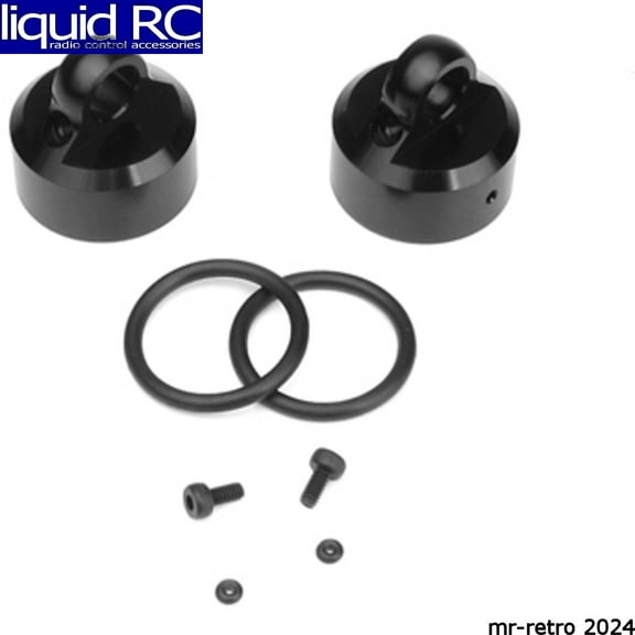 TEKNO RC LLC Shock Caps 7075emulsion/vented/stdBlk Ano2pcs TKR8702 Elec Car/Truck Replacement Parts