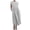 Gray, variant on Fesfesfes Plus Size Linen Dress for Women Solid Color Pullover Dress Round Neck Micro Sleeve Dress Loose Casual Baggy Kaftan Dress