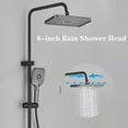 thumbnail image 6 of Matte Grey Exposed Shower System Set Rainfall Shower Faucet Fixtures Wall Mount, 6 of 10