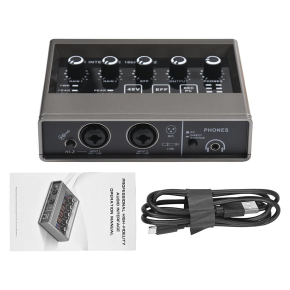 Sound card,Play Online Resolution And Play Xlr Audio 48v Audio Professional Xlr Sound 16bit/48khz Resolution 48v Power Sound 16bit/48khz Resolution And Power Sound 16bit/48khz And Play