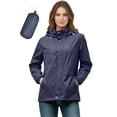 thumbnail image 2 of Ynynloco Women Packable Rain Jacket Waterproof Lightweight Raincoat Hooded for Hiking Active Outdoor Travel (S-3XL), 2 of 9