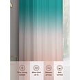 thumbnail image 5 of Teal Pink Ombre Sheer Curtains 96 Inch Length 2 Panels Set, Modern Gradient Abstract Art Voile Window Treatment Semi Sheer Long Curtains Drapes for Bedroom/Living Room/Kitchen 52"x96"x2, 5 of 7