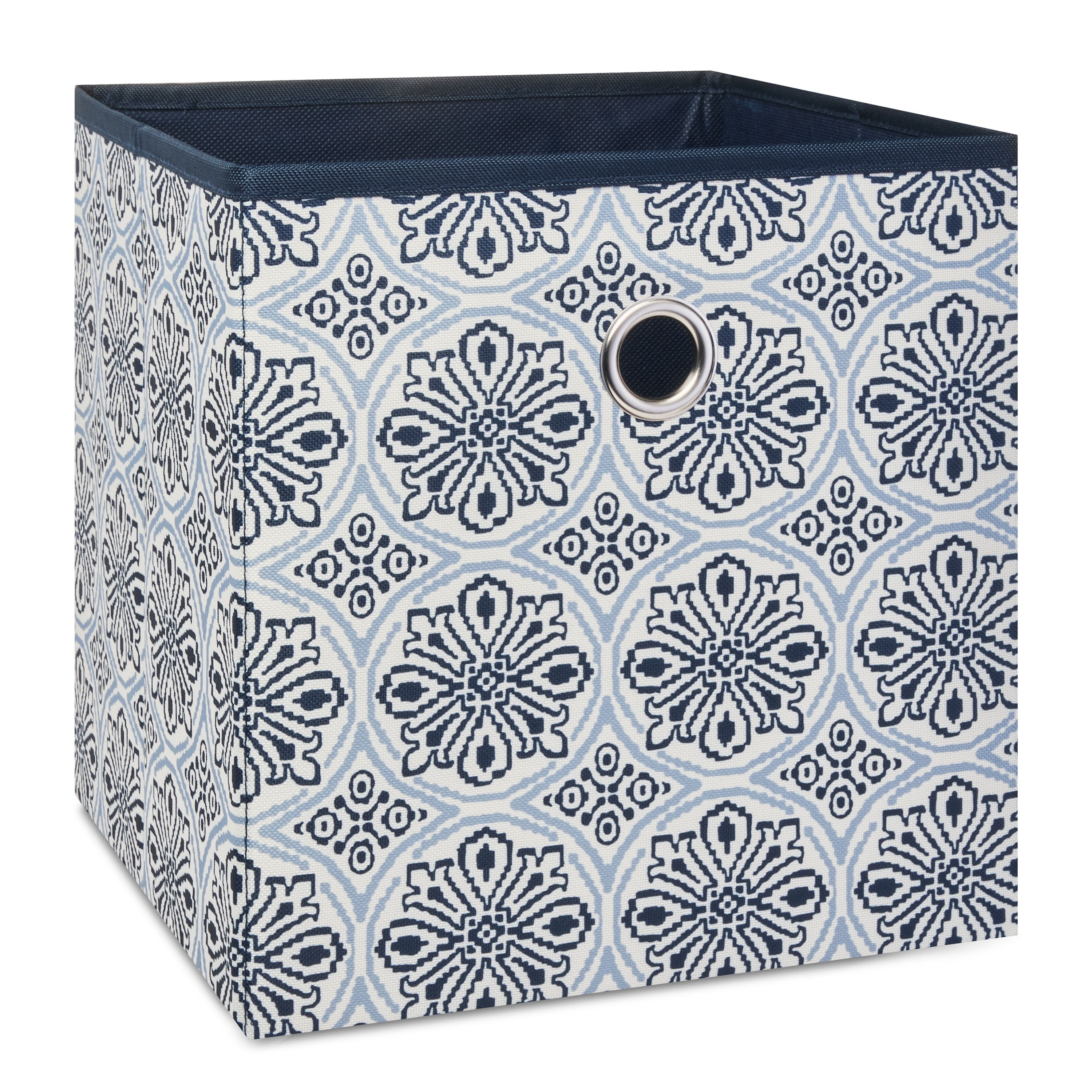 Mainstays Collapsible Fabric Cube Storage Bin (10.5" x 10.5"), Blue
