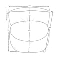 thumbnail image 6 of Memory Foam Filled Bean Bag Chair with Corduroy Cover, 35 x 34 x 24 in, Cream, 6 of 6
