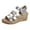Silver, variant on XDDST Womens Summer Sandals 2025 Trendy Women's Wedge Heel Hollow Strap Spring and Summer Glossy Outer Casual Sandals
