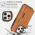 thumbnail image 4 of for iPhone 14 Plus Wallet Case with 7 Card Slots, Detachable Magnetic Back Cover, Premium PU Leather Kickstand Drop Protective Shockproof Classic Flip Case for iPhone 14 Plus, Brown, 4 of 10