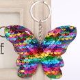 thumbnail image 2 of Visland Sparkling Sequins Butterfly Pendant Keychain Car Key Ring Holder Hanging Decor, 2 of 9