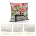 thumbnail image 4 of JEUXUS Tulip Pillow Covers  Spring Summer Throw Pillow Covers Pink Flower Pillow Covers Cushion Covers Square Pillow Cases for Couch Sofa Patio Outdoor Home Decorations, 4 of 5