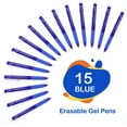 thumbnail image 2 of JZWAL-Erasable Gel Pens, 15 Pack Blue Retractable Erasable Pens Clicker, Fine Point, Make Mistakes Disappear, Blue Ink for Writing Planner and Crossword Puzzles, 2 of 4