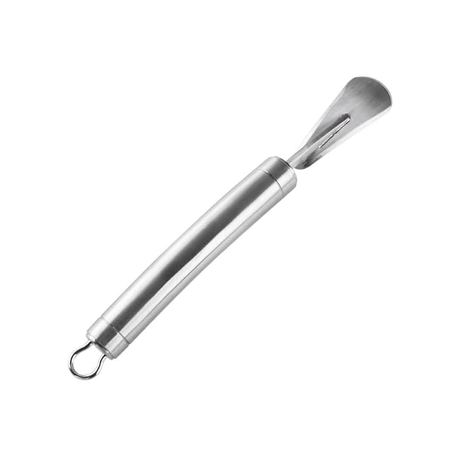 Naiovety Pelador de naranjas, pelador de frutas de cocina de acero inoxidable 304, abridor de limón de viaje portátil, suministro de barra Zester DIY Mostrada Naiovety HA028559-00B