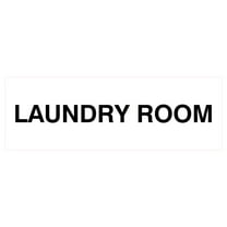 Basic Laundry Room Door / Wall Sign - White - Large