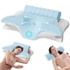 thumbnail image 1 of Almohada Memory Foam, Almohada Cervical 2 en 1 para Aliviar el Dolor de Cuello, Almohada Ortopédica Ergonómica para Boca Arriba y Boca Abajo, con Funda Almohada (Azul), 1 of 7