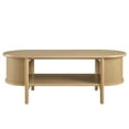 thumbnail image 5 of Modway Cadence Modern Oval Wood Coffee Table, Oak, 5 of 9