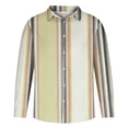 thumbnail image 5 of RXIRUCGD Chemise à Manches Longues Imprimée à Rayures Slim à la Mode pour Hommes, Multicolore, Taille : 5TG, 5 of 5