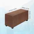 thumbnail image 2 of Stretch Ottoman Cover Rectangular Fit Length 33"-40", Medium, Light Curry, 2 of 6