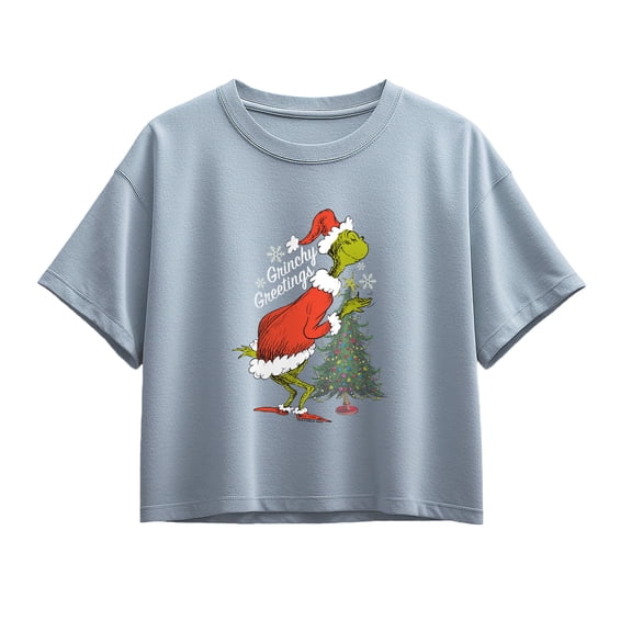 The Grinch - Grinchy Greetings - Youth Girls Boxy T-Shirt