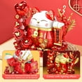 thumbnail image 2 of SKQIT Lucky Cat Building Block Set 868Pcs Cute Fortune Cat with Flowers Building Blocks, Christmas Birthday Creative Gift for Adult (Red Cat), 2 of 8