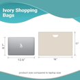 thumbnail image 4 of 500 Pack Ivory Polyethylene Die Cut Bags 16" x 11" x 7", 4 of 7