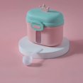 thumbnail image 4 of Dispensador de fórmula, caja portátil de almacenamiento de alimentos para bebés, sin Bpa, contenedor de cereales C, leche en polvo, nueces, refrigerios para niños pequeños, dispensador portátil. (ros, 4 of 5